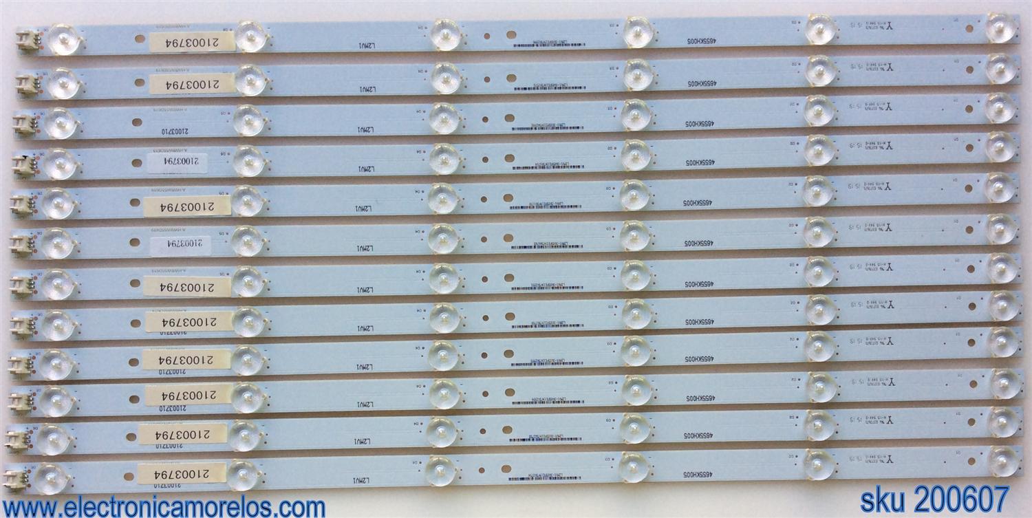 KIT DE LED PARA TV / WESTINGHOUSE ST5461B03-1 / KPL:YCT4655KH006 / 4655KH005 / 21003794 / A-HWBW55D619 / MODELO WD55FX1180 TW-02511-R055A